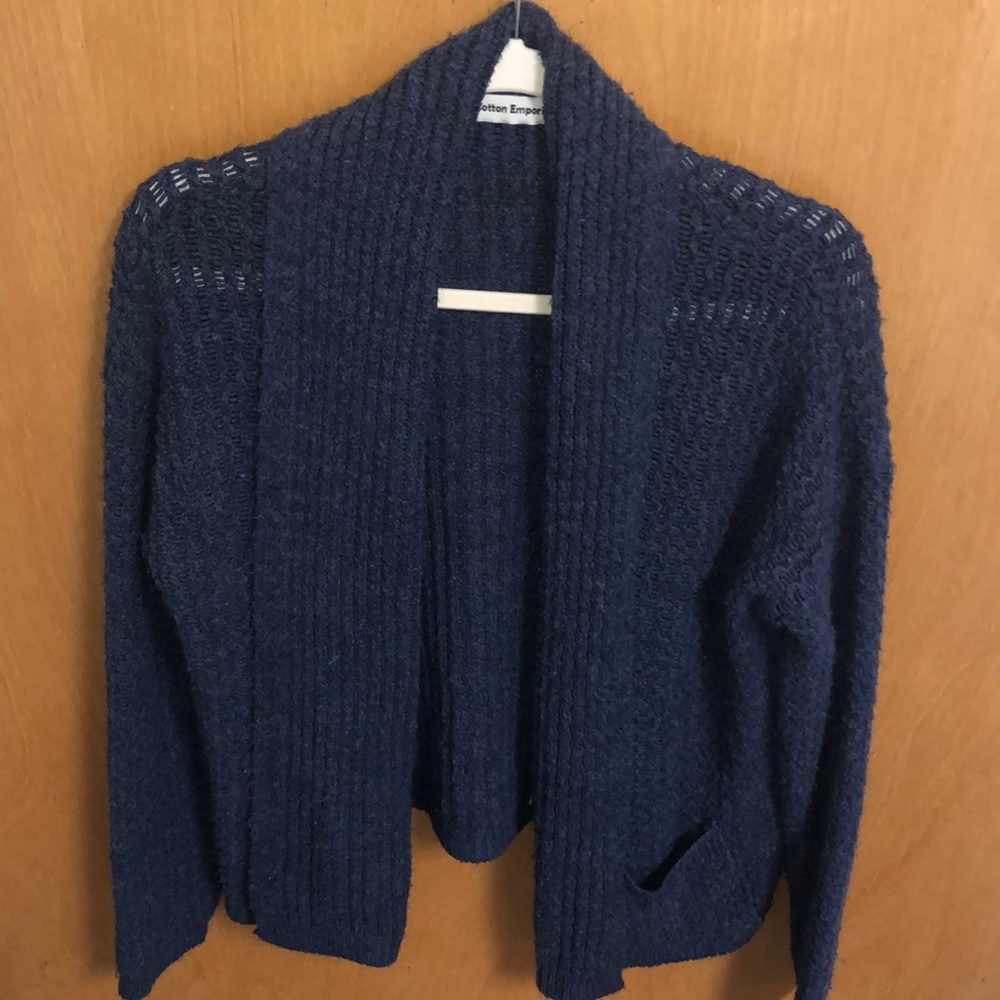 Navy blue women’s sweater cardigan comfy lounge